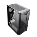 Spirit of gamer számítógépház - clone 3 black (fekete, ablakos, 8x12cm ventilátor, alsó táp,  atx, 1xusb3.0, 2xusb2.0)