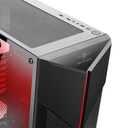 Spirit of gamer számítógépház - clone 3 black (fekete, ablakos, 8x12cm ventilátor, alsó táp,  atx, 1xusb3.0, 2xusb2.0)