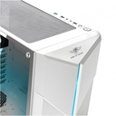 Spirit of gamer számítógépház - clone 3 white (fekete, ablakos, 8x12cm ventilátor, alsó táp,  atx, 1xusb3.0, 2xusb2.0)