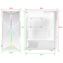 Spirit of gamer számítógépház - clone 3 white (fekete, ablakos, 8x12cm ventilátor, alsó táp,  atx, 1xusb3.0, 2xusb2.0)