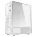 Spirit of gamer számítógépház - clone 3 white (fekete, ablakos, 8x12cm ventilátor, alsó táp,  atx, 1xusb3.0, 2xusb2.0)