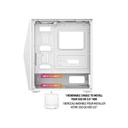 Spirit of gamer számítógépház - clone 4 white (fekete, ablakos, 8x12cm ventilátor, alsó táp,  atx, 1xusb3.0, 2xusb2.0)