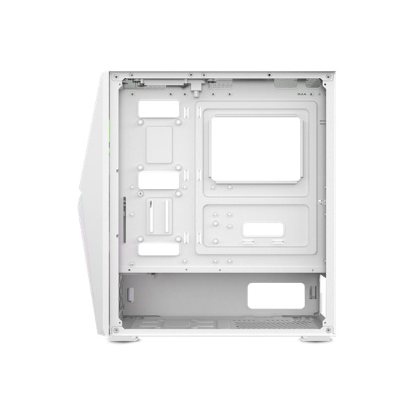 Spirit of gamer számítógépház - clone 4 white (fekete, ablakos, 8x12cm ventilátor, alsó táp,  atx, 1xusb3.0, 2xusb2.0)