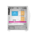 Spirit of gamer számítógépház - clone 4 white (fekete, ablakos, 8x12cm ventilátor, alsó táp,  atx, 1xusb3.0, 2xusb2.0)