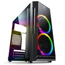 Spirit of gamer számítógépház - deathmatch 3 rgb (fekete, ablakos, 2x12cm, ventilátor matx, itx, 1xusb3.0, 2xusb2.0)