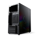 Spirit of gamer számítógépház - deathmatch 3 rgb (fekete, ablakos, 2x12cm, ventilátor matx, itx, 1xusb3.0, 2xusb2.0)