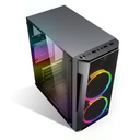 Spirit of gamer számítógépház - deathmatch 3 rgb (fekete, ablakos, 2x12cm, ventilátor matx, itx, 1xusb3.0, 2xusb2.0)