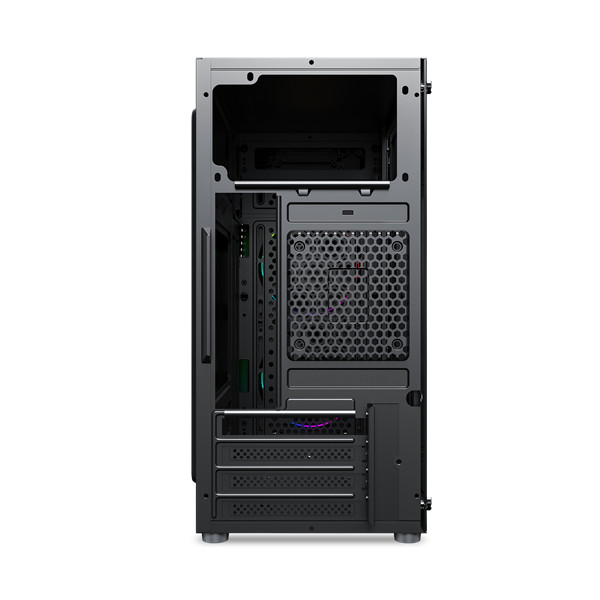 Spirit of gamer számítógépház - deathmatch 3 rgb (fekete, ablakos, 2x12cm, ventilátor matx, itx, 1xusb3.0, 2xusb2.0)