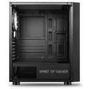 Spirit of gamer számítógépház - ghost iii rgb (fekete, ablakos, 8x12cm ventilátor, atx, matx, 2xusb3.0, 1xusb2.0)