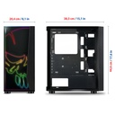 Spirit of gamer számítógépház - ghost one rgb (fekete, ablakos, 2x12cm ventilátor, atx, matx, 2xusb3.0, 1xusb2.0)
