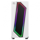 Spirit of gamer számítógépház - infinity white (fekete, ablakos, 8x12cm ventilátor, alsó táp,  atx, 1xusb3.0, 2xusb2.0)