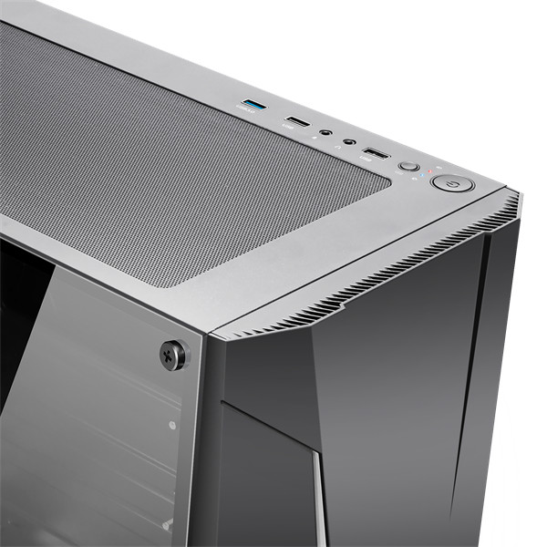 Spirit of gamer számítógépház - rogue v rgb (fekete, ablakos, 8x12cm ventilátor, alsó táp,  atx, 1xusb3.0, 2xusb2.0)