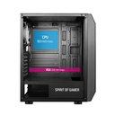 Spirit of gamer számítógépház - rogue vi rgb (fekete, ablakos, 8x12cm ventilátor, alsó táp,  atx, 1xusb3.0, 2xusb2.0)