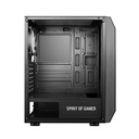 Spirit of gamer számítógépház - rogue vi rgb (fekete, ablakos, 8x12cm ventilátor, alsó táp,  atx, 1xusb3.0, 2xusb2.0)