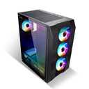 Spirit of gamer számítógépház - rogue vi rgb (fekete, ablakos, 8x12cm ventilátor, alsó táp,  atx, 1xusb3.0, 2xusb2.0)
