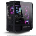 Spirit of gamer számítógépház - rogue vii rgb (fekete, ablakos, 6x12cm ventilátor, alsó táp,  atx, 1xusb3.0, 2xusb2.0)