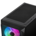 Spirit of gamer számítógépház - rogue vii rgb (fekete, ablakos, 6x12cm ventilátor, alsó táp,  atx, 1xusb3.0, 2xusb2.0)
