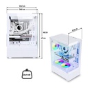 Spirit of gamer számítógépház - spectra arctic (fehér, ablakos, 3x12cm ventilátor, alsó táp,  atx, 1xusb3.0, 2xusb2.0)
