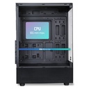 Spirit of gamer számítógépház - spectra black (fekete, ablakos, 3x12cm ventilátor, alsó táp,  atx, 1xusb3.0, 2xusb2.0)