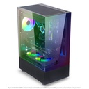 Spirit of gamer számítógépház - spectra black (fekete, ablakos, 3x12cm ventilátor, alsó táp,  atx, 1xusb3.0, 2xusb2.0)