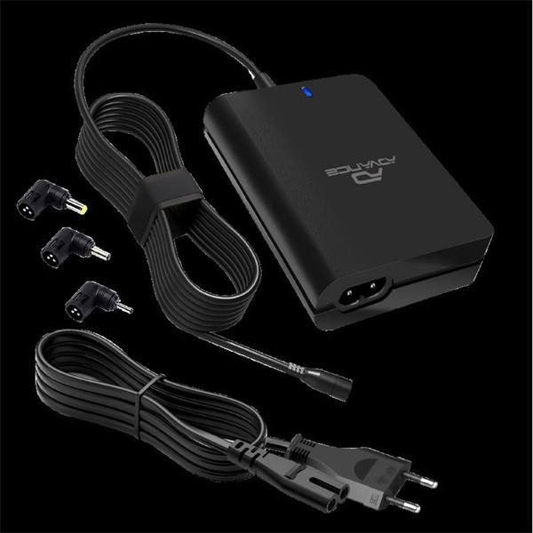 Advance notebook töltő - universal charger for asus laptops (90w, 4 csatlakozó, automata feszültség érzékelés, fekete)