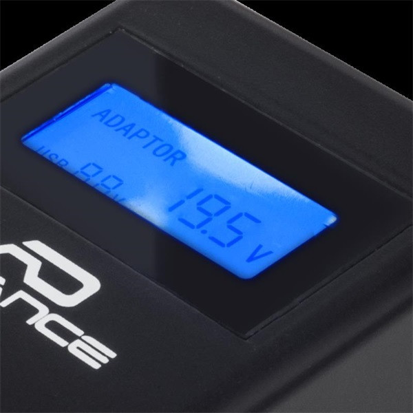Advance notebook töltő - universal charger for laptops (90w, 9 csatlakozó, automata feszültség érzékelés, lcd, fekete)