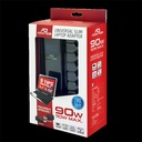 Advance notebook töltő - universal charger for laptops (90w, 9 csatlakozó, automata feszültség érzékelés, lcd, fekete)