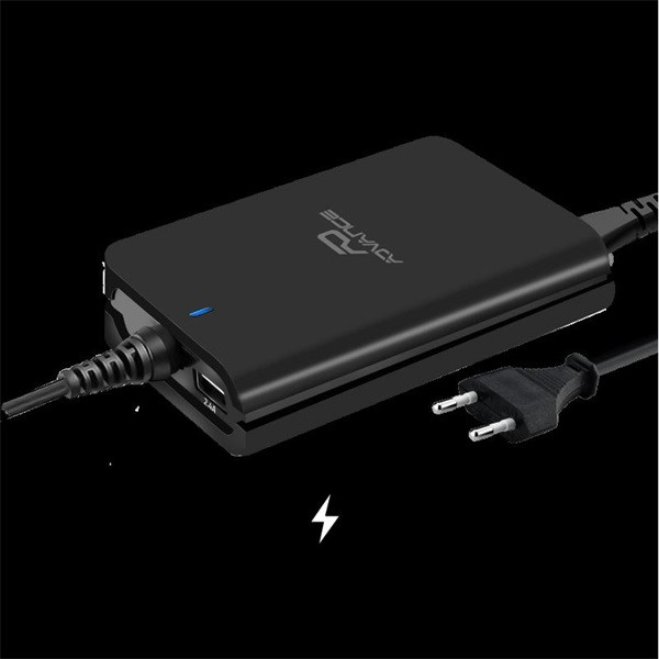 Advance notebook töltő - universal charger for lenovo laptops (90w, 4 csatlakozó, automata feszültség érzékelés, fekete)