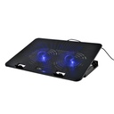 Bluestork notebook hűtőpad 17"-ig - nb-cooler-one (led, 2xusb-a)