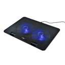 Bluestork notebook hűtőpad 17"-ig - nb-cooler-one (led, 2xusb-a)