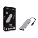 Conceptronic notebook dokkoló - donn02g (usb-c to hdmi+usb-c pd:60w+usb-a+sd/tf, szürke)