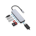Conceptronic notebook dokkoló - donn02g (usb-c to hdmi+usb-c pd:60w+usb-a+sd/tf, szürke)