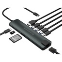 Conceptronic notebook dokkoló - donn06g (usb-c to hdmi+usb-c pd:60w+usb-a+sd/tf+rj-45, fekete)