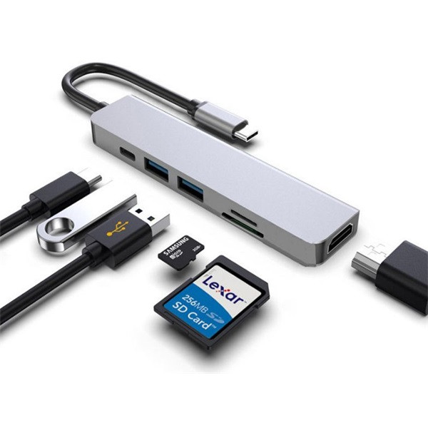 Conceptronic notebook dokkoló - donn11g (usb-c to hdmi+usb-c pd:60w+usb-a 3.0+2.0, ezüst)