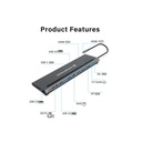 Conceptronic notebook dokkoló - donn17g (usb-c to hdmi/dp/usb-c pd/usb-c data/usb 3.0/usb 2.0/sd/tf/gbe/aux)