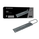 Conceptronic notebook dokkoló - donn17g (usb-c to hdmi/dp/usb-c pd/usb-c data/usb 3.0/usb 2.0/sd/tf/gbe/aux)