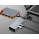 Conceptronic notebook dokkoló - donn22g (usb-c/usb4 to hdmi/2.5gbe/usb-c pd/usb-c 10gbps/usb-a 10gbps/audio)
