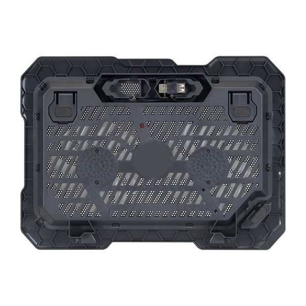 Conceptronic notebook hűtőpad 15,6"-ig - thana01b (usb, 2x12,5cm, állítható magasság, csúszásmentes, fekete)
