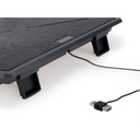 Conceptronic notebook hűtőpad 15,6"-ig - thana06b (usb, 2x12,5cm, állítható magasság, csúszásmentes, fekete)