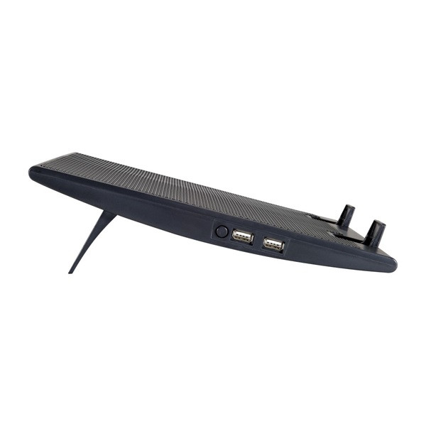Conceptronic notebook hűtőpad 17"-ig - thana02b (usb, 2x12,5cm, állítható magasság, csúszásmentes, fekete)
