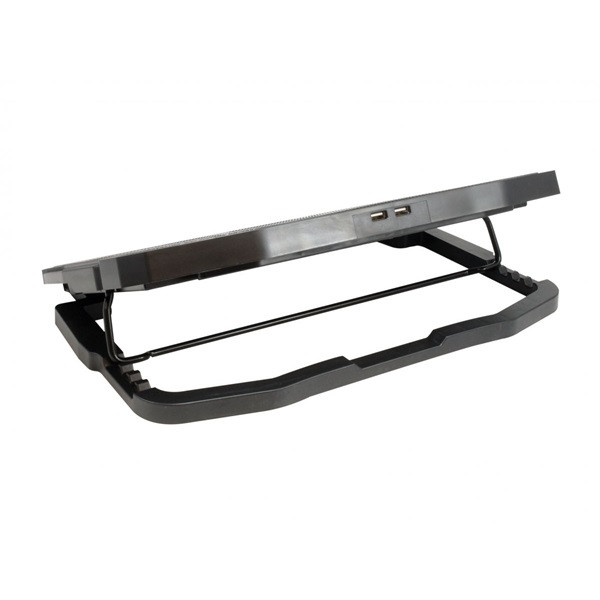 Conceptronic notebook hűtőpad 17"-ig - thana07b (usb, 2x12,5cm, állítható magasság, csúszásmentes, fekete)