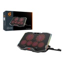Conceptronic notebook hűtőpad 17"-ig - thyia01b (usb, 6x12,5cm, lcd kijelző, állítható magasság, csúszásmentes, fekete)