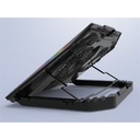 Conceptronic notebook hűtőpad 17"-ig - thyia02b (usb, 2x12,5cm, lcd kijelző, állítható magasság, csúszásmentes, fekete)
