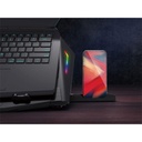 Conceptronic notebook hűtőpad 17"-ig - thyia02b (usb, 2x12,5cm, lcd kijelző, állítható magasság, csúszásmentes, fekete)