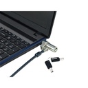 Conceptronic notebook kábelzár - custodio02bs  (kulcsos (2db), standard lock slot, 1,8m)