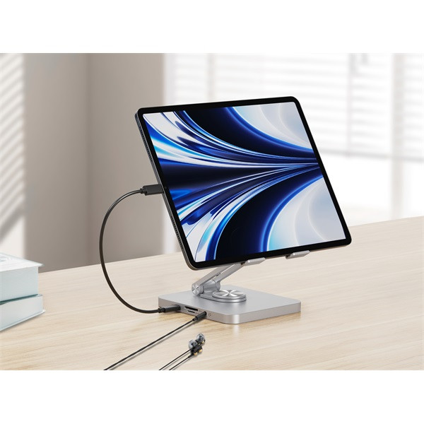 Conceptronic tablet dokkoló/tartó - donn26g (usb-c to hdmi/usb-c pd/usb 3.0/sd/tf)