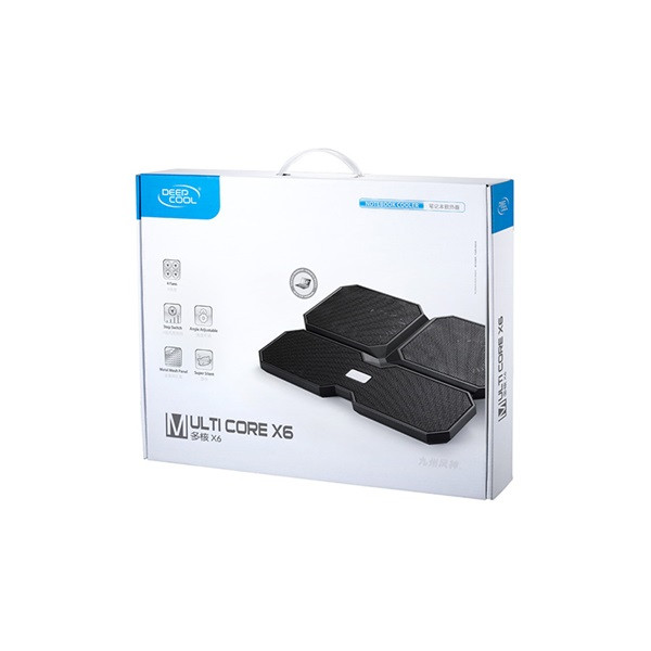 Deepcool notebook hűtőpad 15,6"-ig - multi core x6 (24db; max. 206,25 m3/h; 2x14cm, 2x10cm, 2xusb2.0)