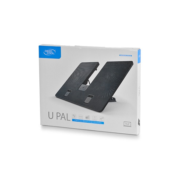 Deepcool notebook hűtőpad 15,6"-ig - u pal (26.3db; max. 156,68 m3/h; 2x14cm, usb3.0)