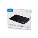 Deepcool notebook hűtőpad 15,6"-ig - wind pal mini (21.6db; max. 78,34 m3/h; 14cm, blue led)