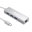 Equip multifunkciós átalakító - 133481 (bemenet: usb-c, kimenet: 3x usb3.0/rj45(gigabit))